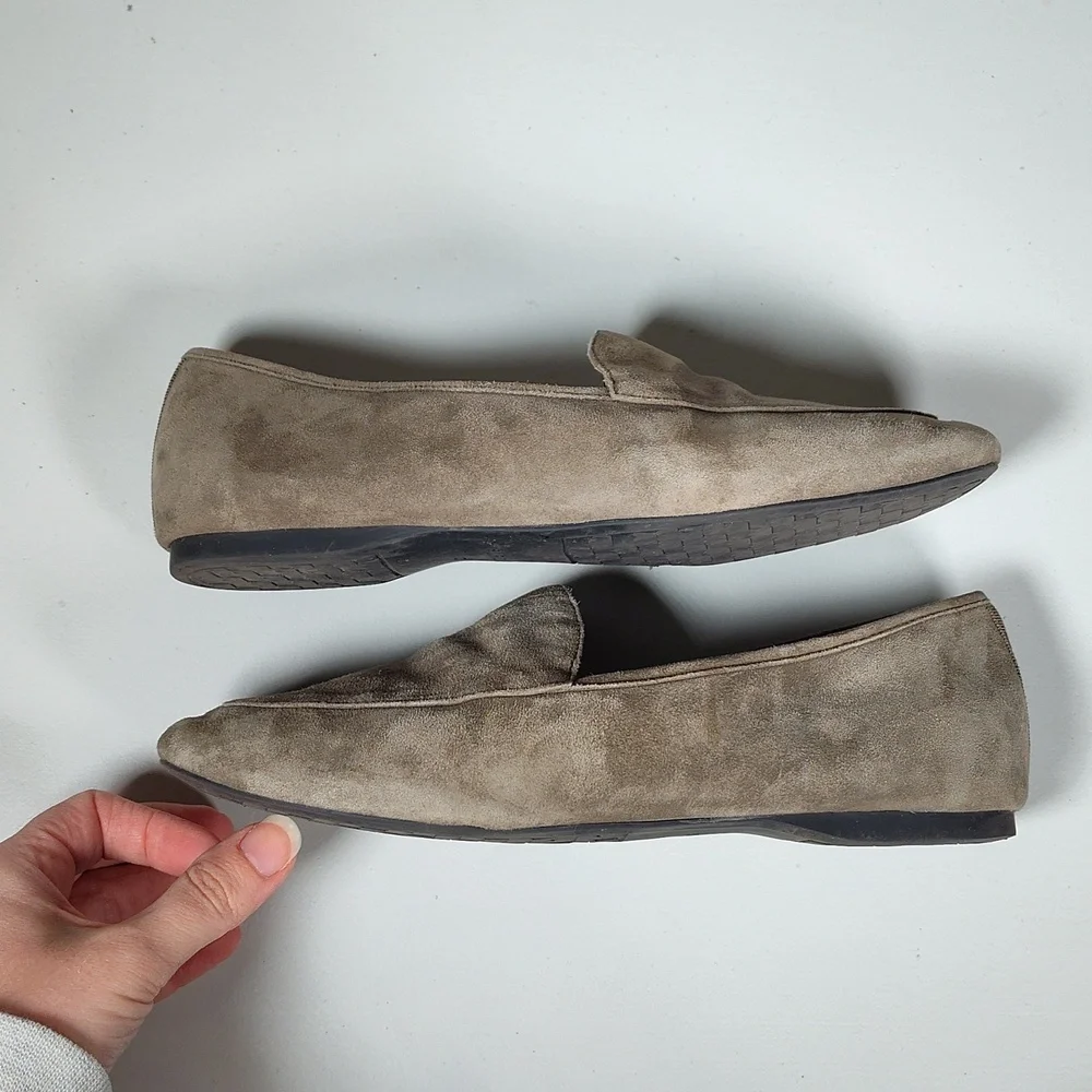Birdies Vesper Suede Loafer‎ Flats in Moss Green 6